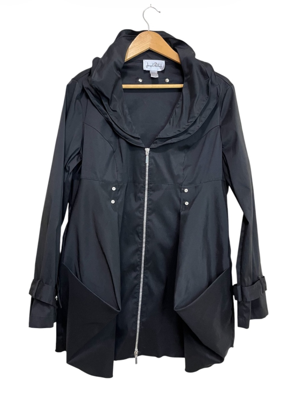 Joseph Ribkoff Unique Black Water Resistant Jacket Made in Canada π¨π¦ - Picture 1 of 11